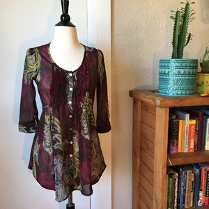 Sheer Paisley Tunic